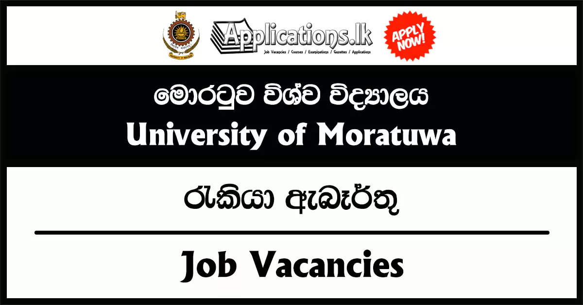 Senior Lecturer (Grade I/II), Lecturer (Unconfirmed), Lecturer (Probationary) – Faculty of Engineering/Faculty of Medicine – University of Moratuwa Vacancies 2025