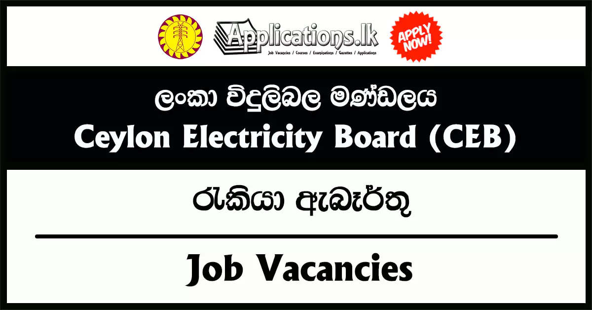 Civil Superintendent, Technical Mate – Ceylon Electricity Board (CEB) Vacancies 2025